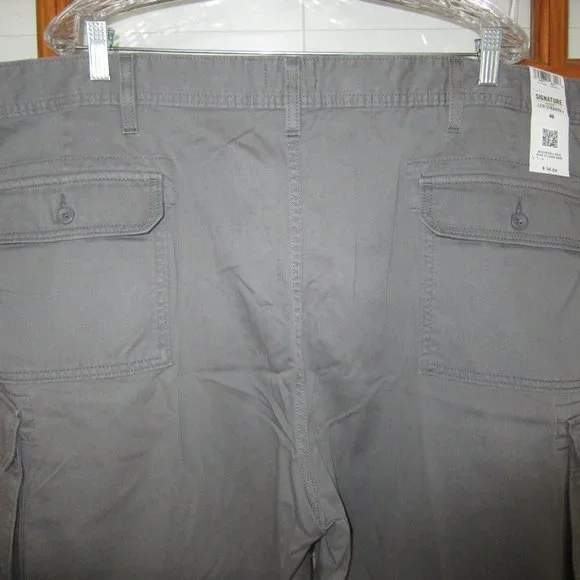 Signature by Levi's Cargo 10" Shorts Men's 46 NEW Gray 100% Cotton - Picture 5 of 6